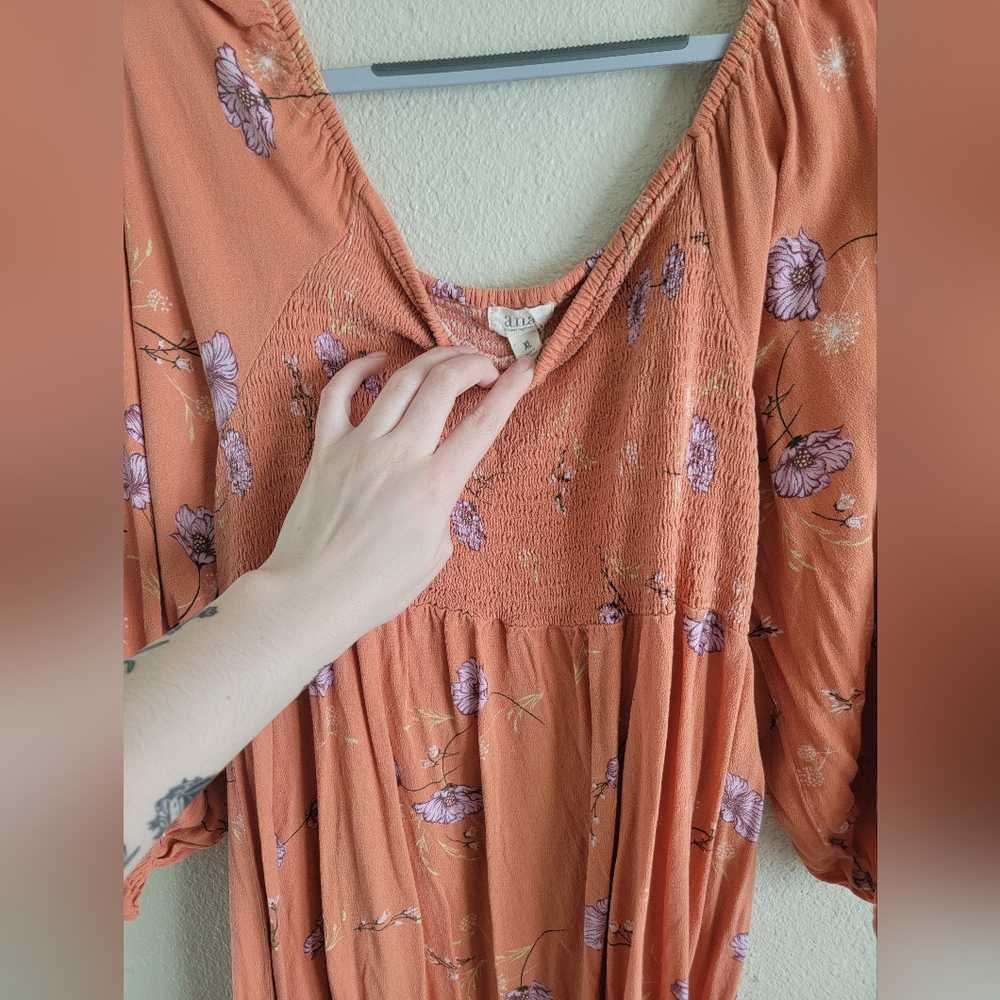 Floral Orange Dress - Picture 2 of 5